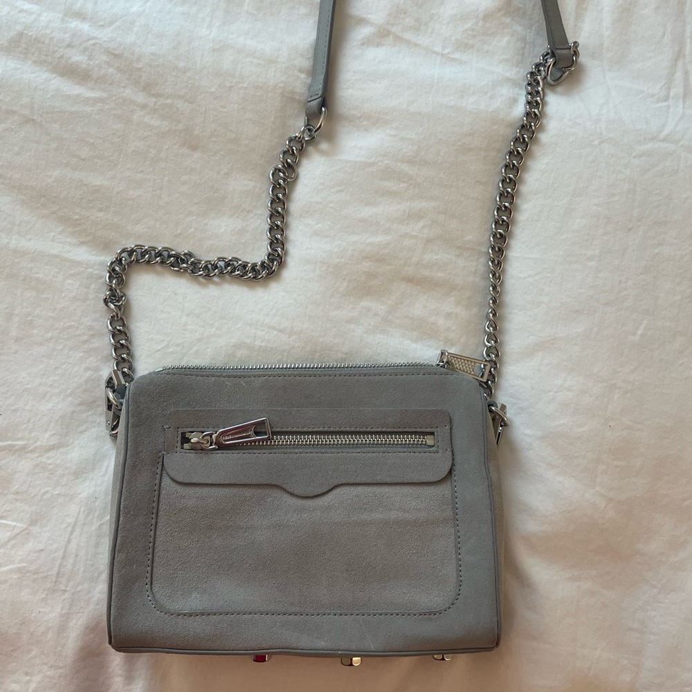 Rebecca Minkoff Grey Suede Crossbody Bag